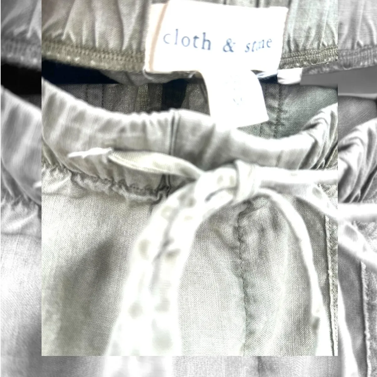 Cloth & Stone | M |green washed frayed hem shorts Womens 3" Inseam Army Green - Image 3