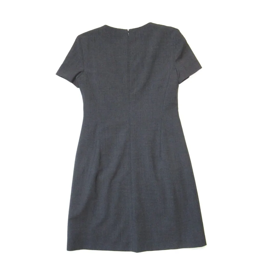 NWT Theory Jatinn in Charcoal Melange Stretch Wool Short Sleeve Dress 0 - Image 6