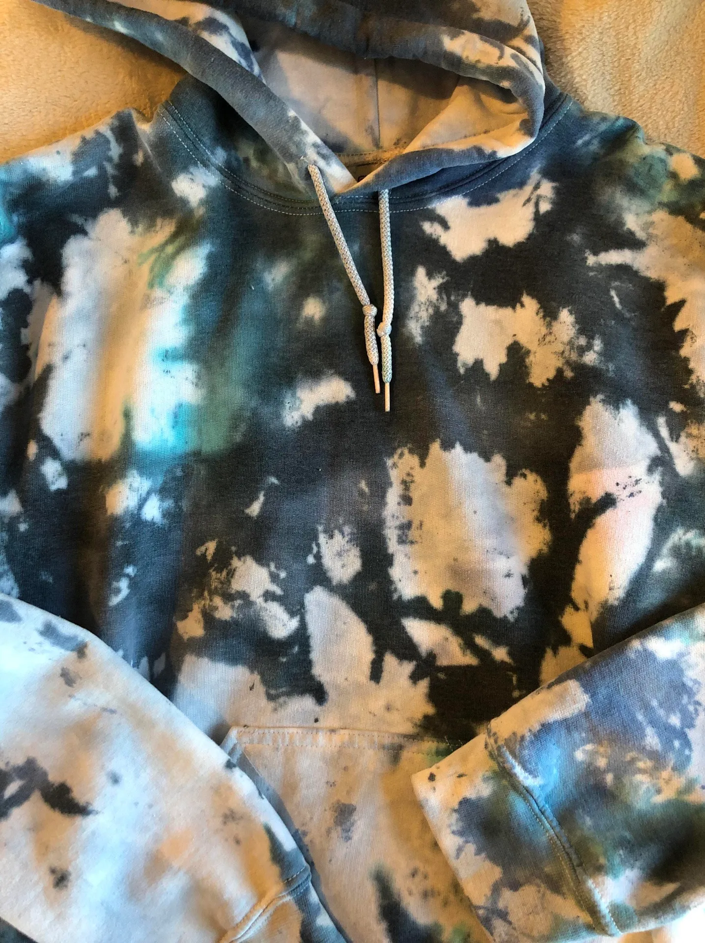 Blue Tie Dye Hoodie - Image 3