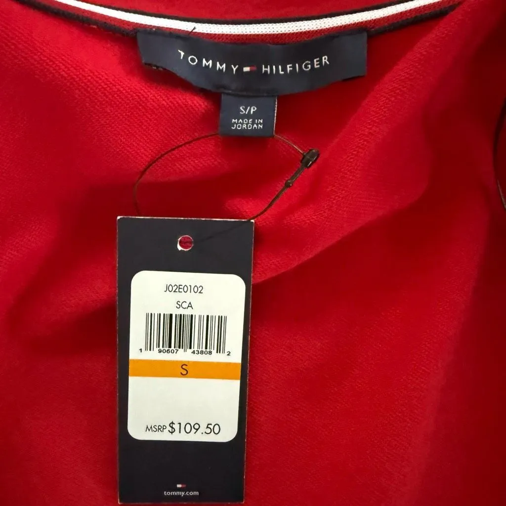 NWT Tommy Hilfiger Women's Military Band Jacket Red $109 S - Image 9