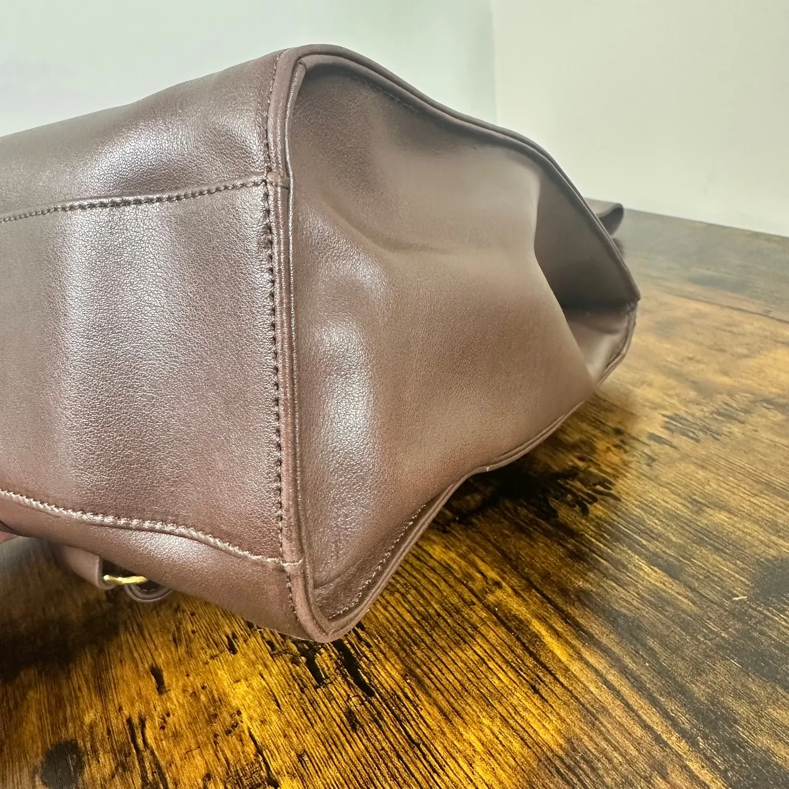 Vintage Chloe Brown Leather Sling Bag Backpack Authentic - Image 12