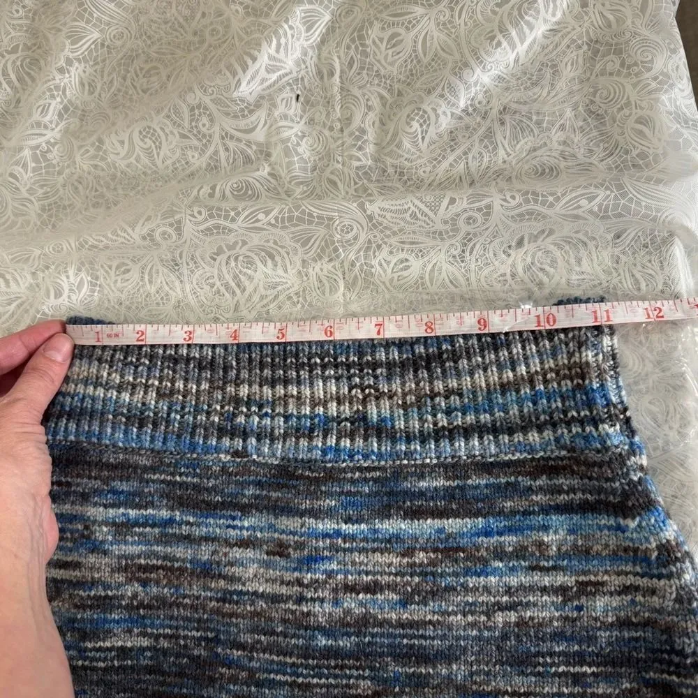 Elleme Paris Stripped Wool Knit Pencil Skirt Classic Nautical Womens S Blue Grey - Image 8