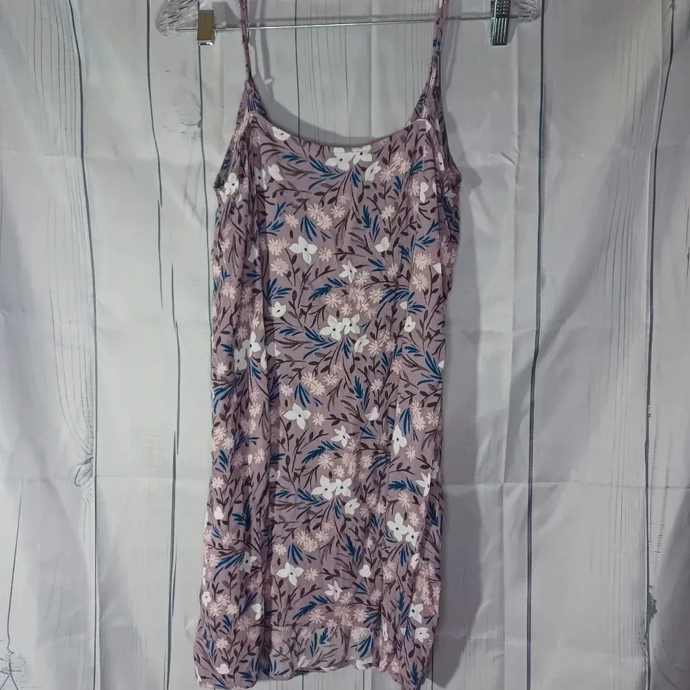 Aeropostale mini purple floral spaghetti strap 90's Y2K dress - Image 5