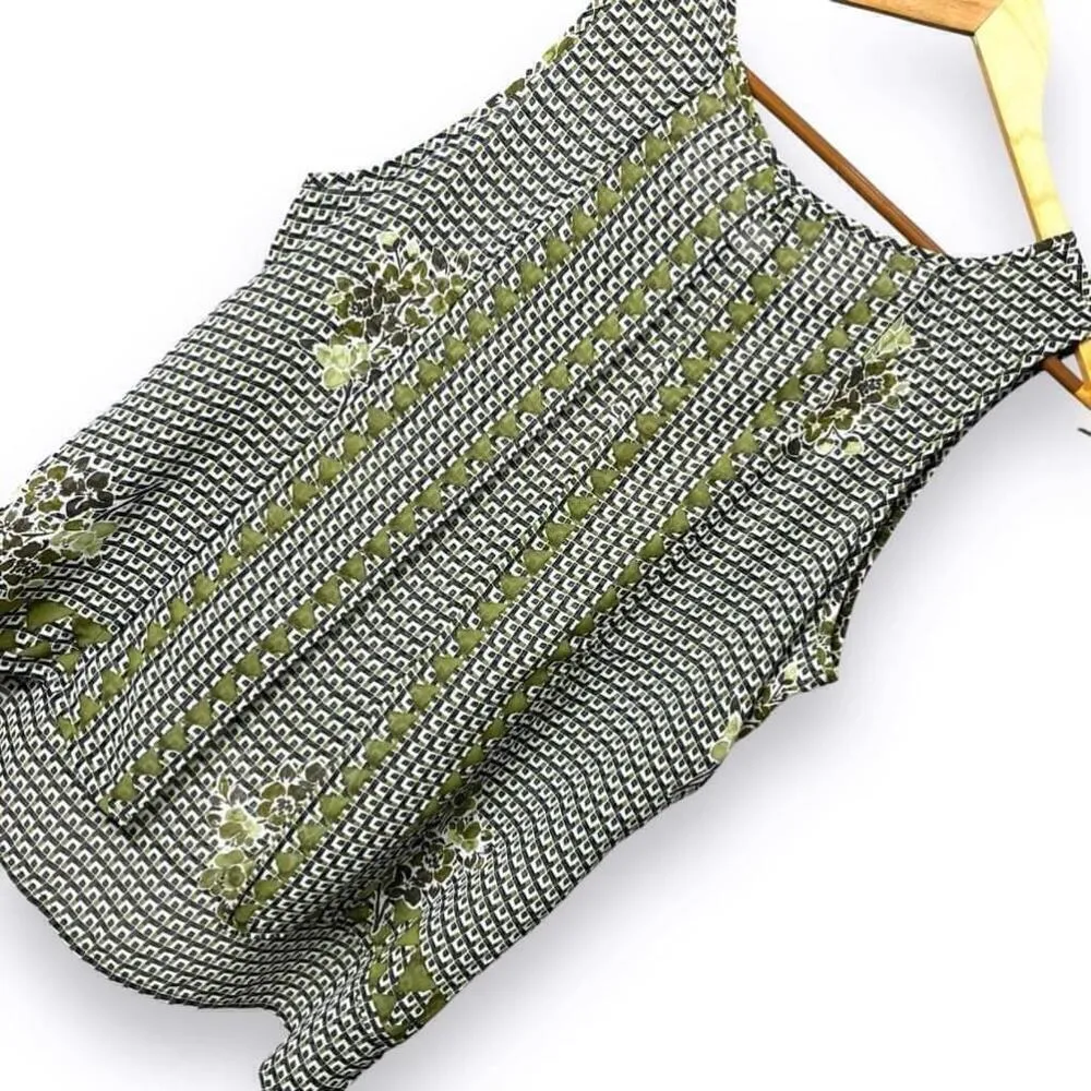 Liverpool Women’s Geometric Floral Scoop Neck Sleeveless Double Layer Blouse - L - Image 8