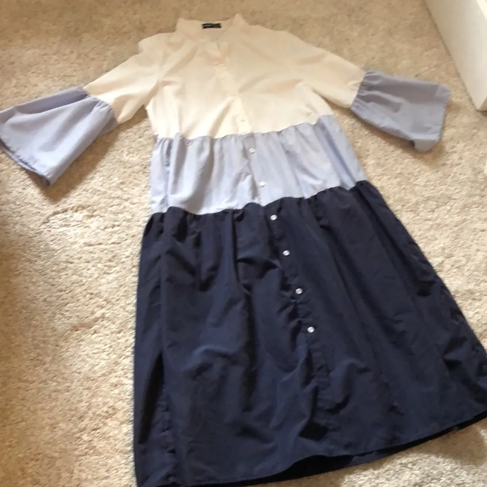 midi dress shirt, button front open - Image 8