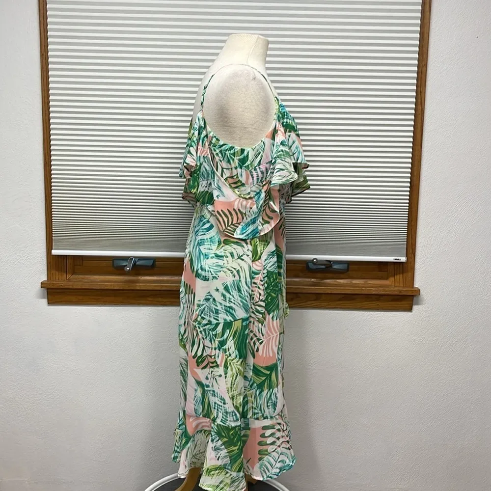 Adyson Parker NWT Spring Palms Spaghetti Strap Off Shoulder Flutter Dress - Image 3