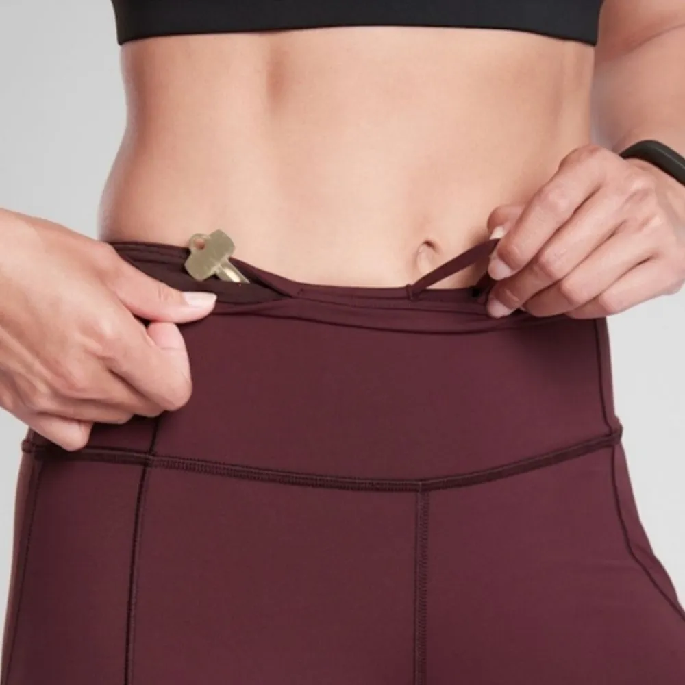 Athleta Antique Burgundy Lightning Capris (XS) - Image 3