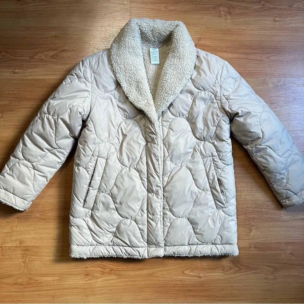 Madewell Reversible Quilted Faux Shearling Jacket - Image 4