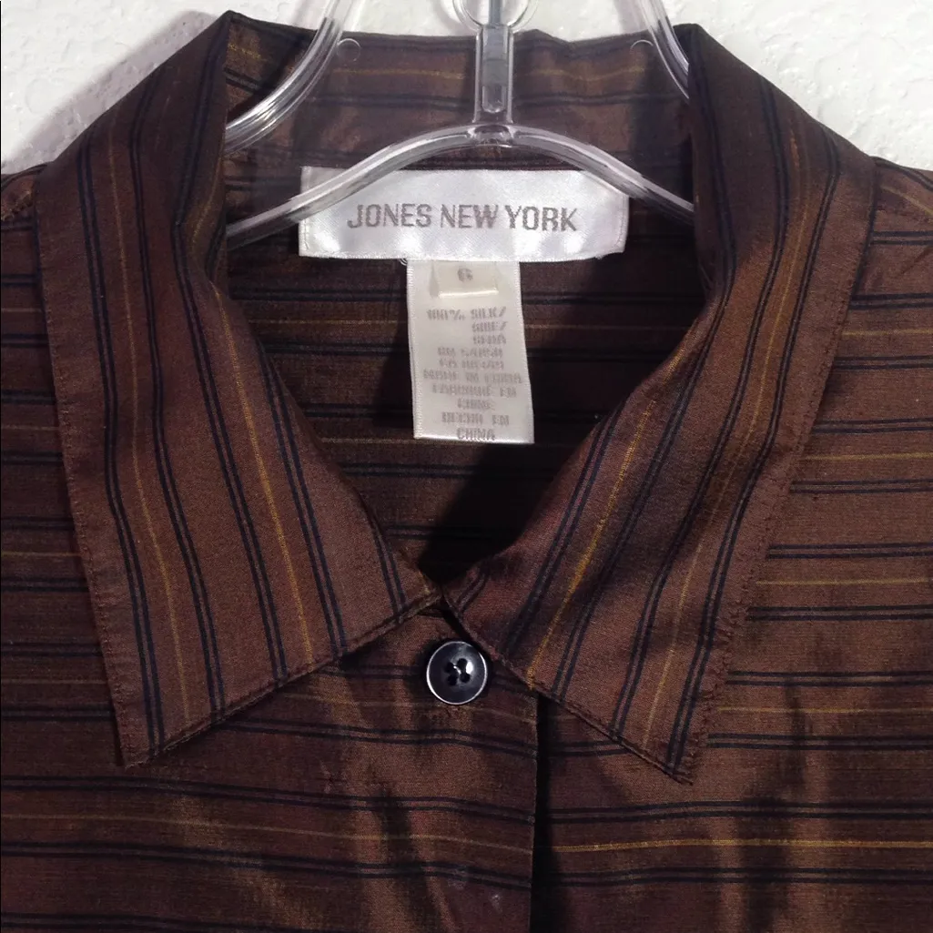 FINAL MARKDOWN Ladies' Jones New York LS 100% Silk Blouse 6 - Image 2