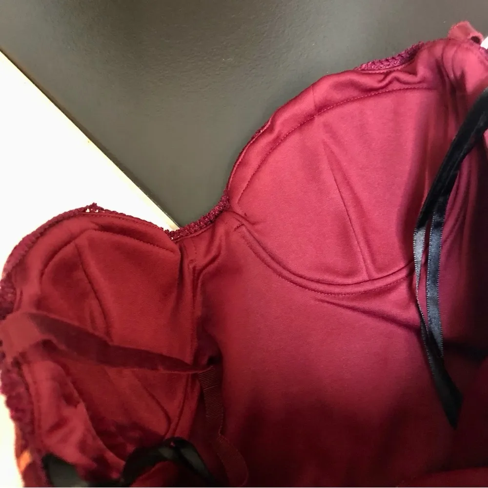 Katie May Venus Spaghetti Strap Corset Top Stretchy Jumpsuit Red & Rose Gold Med - Image 13