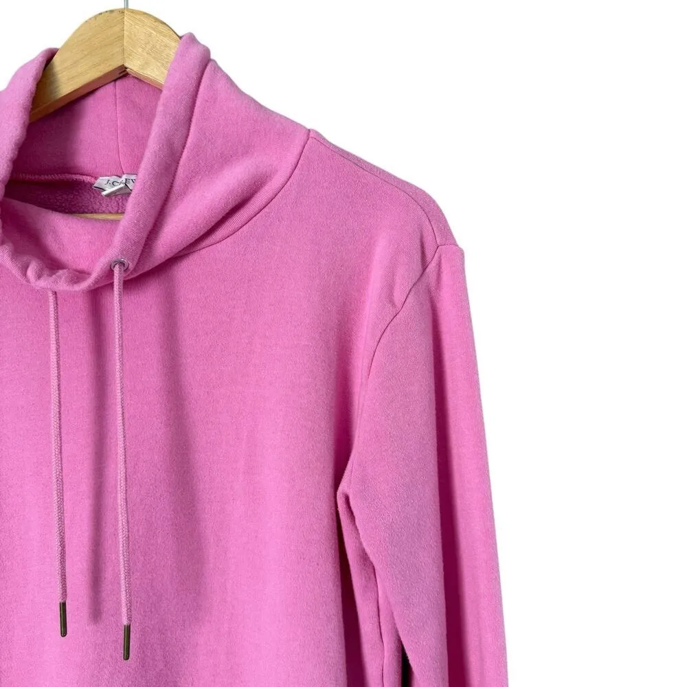 J.Crew Pink Funnelneck Sweatshirt in Cloudspun Fleece Relaxed Fit, Size Small‎ - Image 5