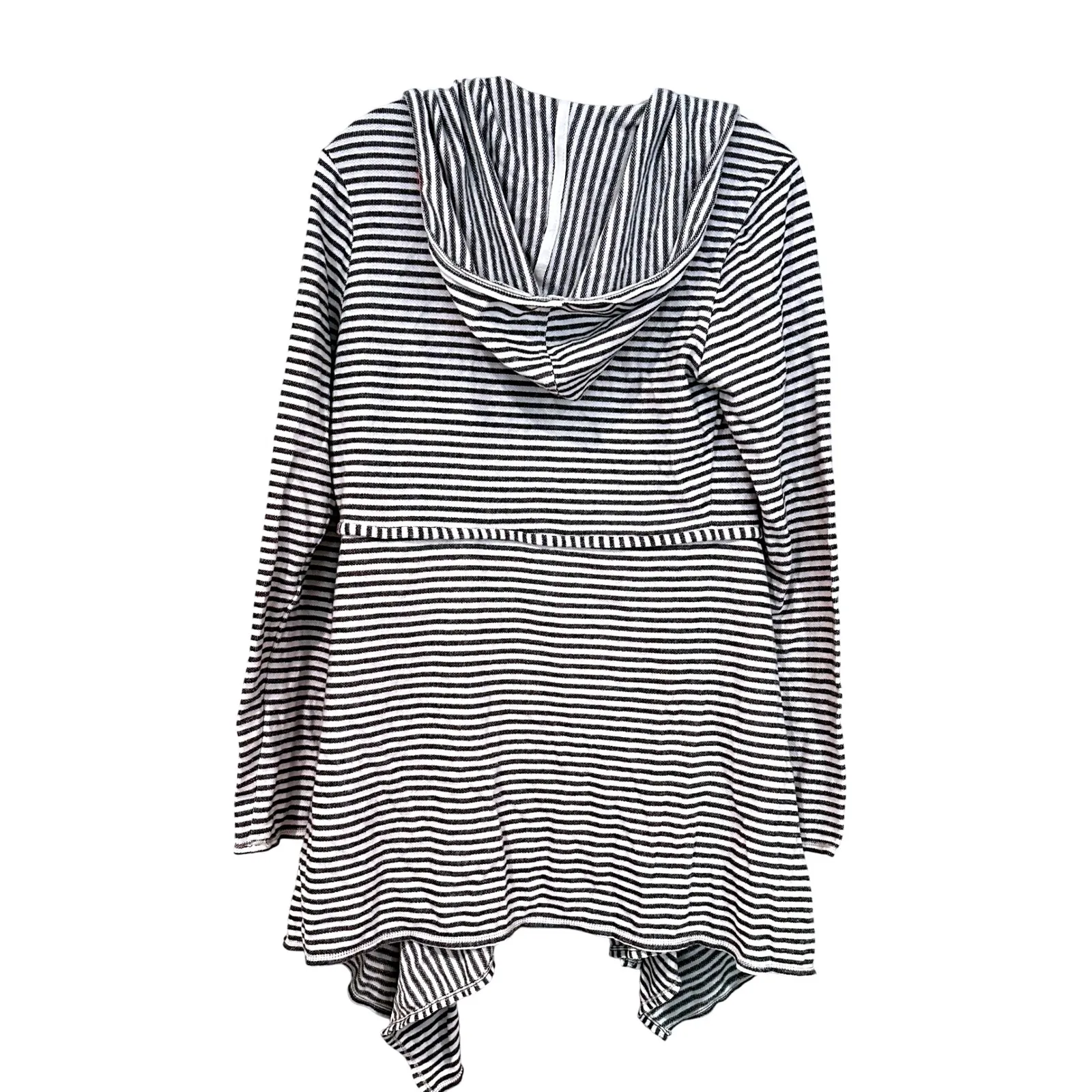 Max Studio Weekend‎ Open Waterfall Striped Cardigan Womens Medium Navy Nautical - Image 6