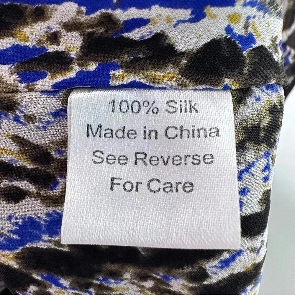 Parker Silk Faux Wrap Long Sleeve Silk Mini Dress Size XS - Image 9