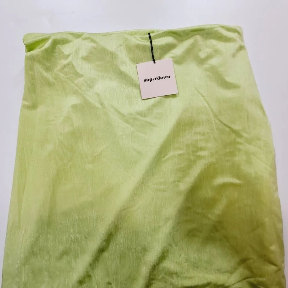 Superdown Karolyna Maxi Skirt in Citron Large - Image 9
