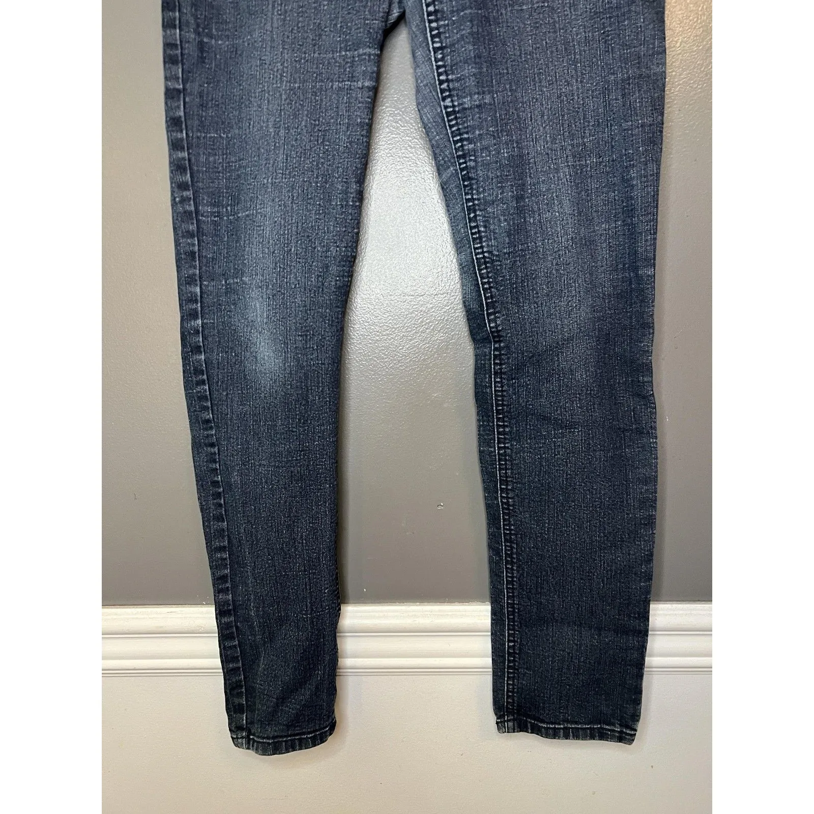 D.jeans Jeans Womens 6 Blue Dark Wash Skinny Stretch Zip Pocket Pants Mid Rise - Image 3