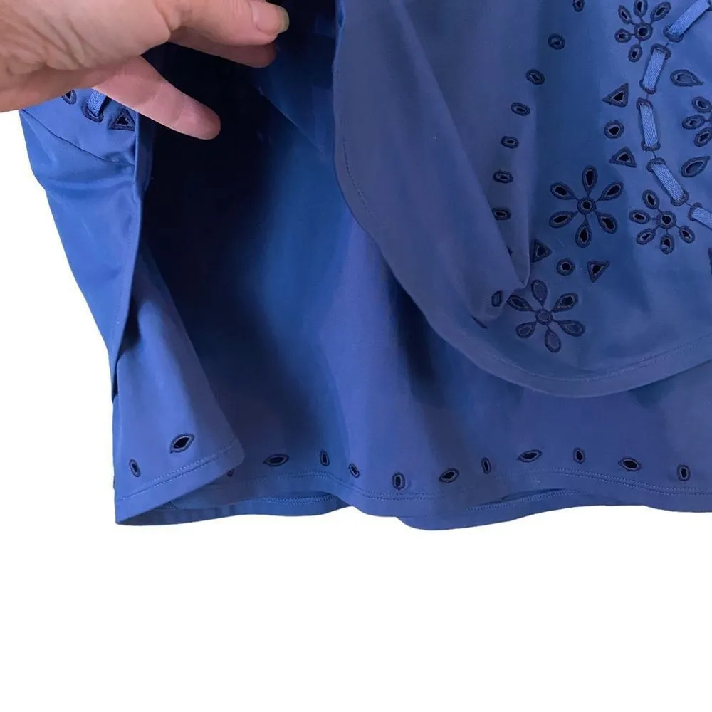 Lucky in Love  Eyelet Blue Tier Athletic Skirt Size Small - Image 3