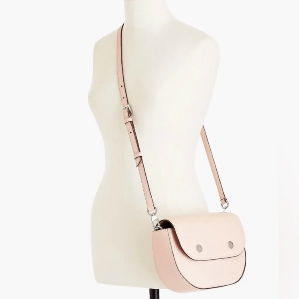J.Crew Bristol Pink Pebbled Leather
Crossbody Bag New W. Tags - Image 3