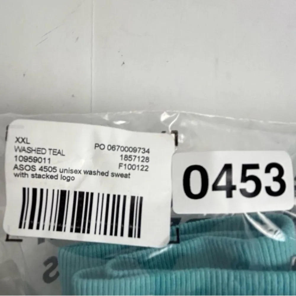 ASOS 4505 Unisex Blue Sweatshirt XXL Long Sleeve Crew Neck Casual Stacked logo - Image 9