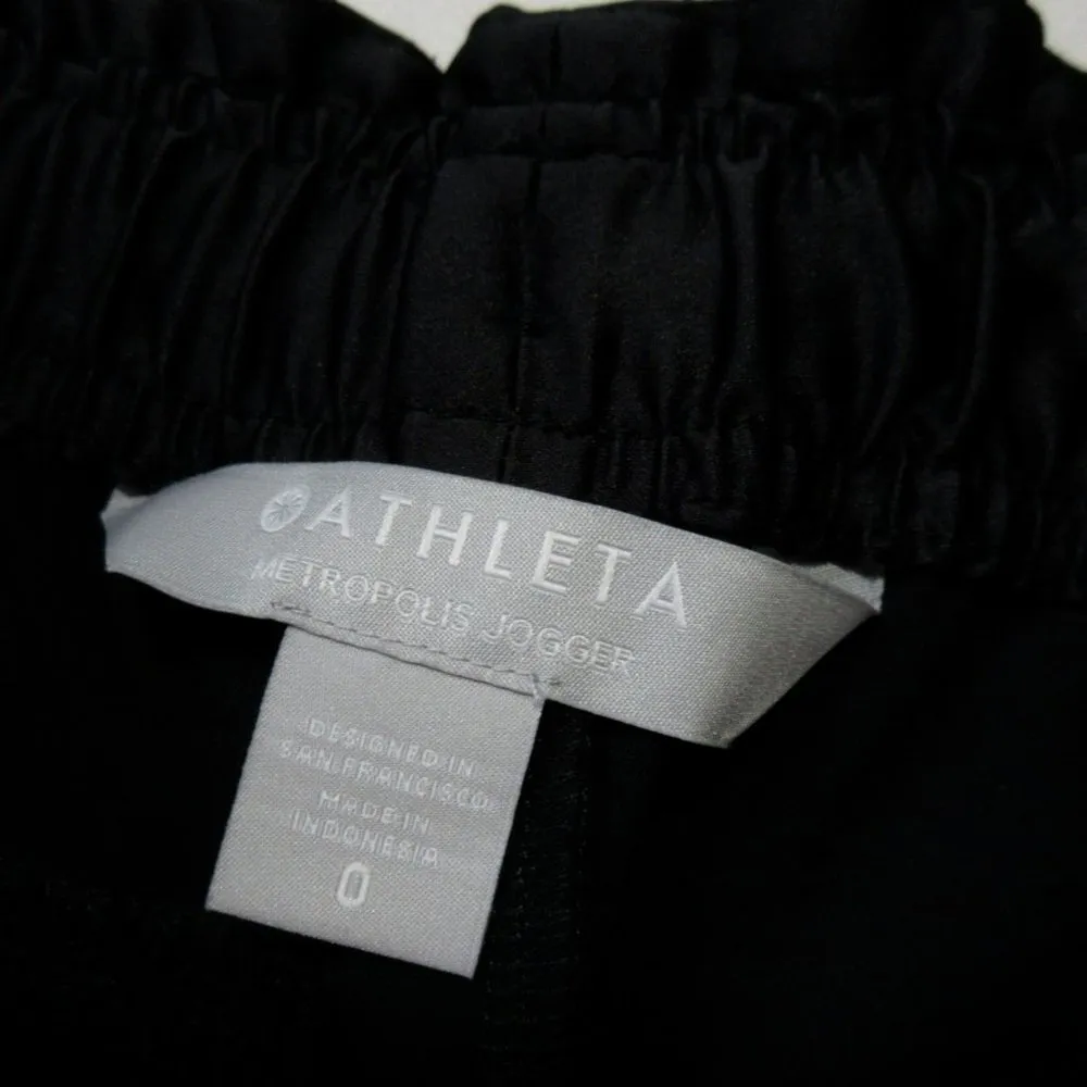 NWT Athleta Metropolis Jogger in Black Primatwill Oversized High Rise Pants 0 - Image 4