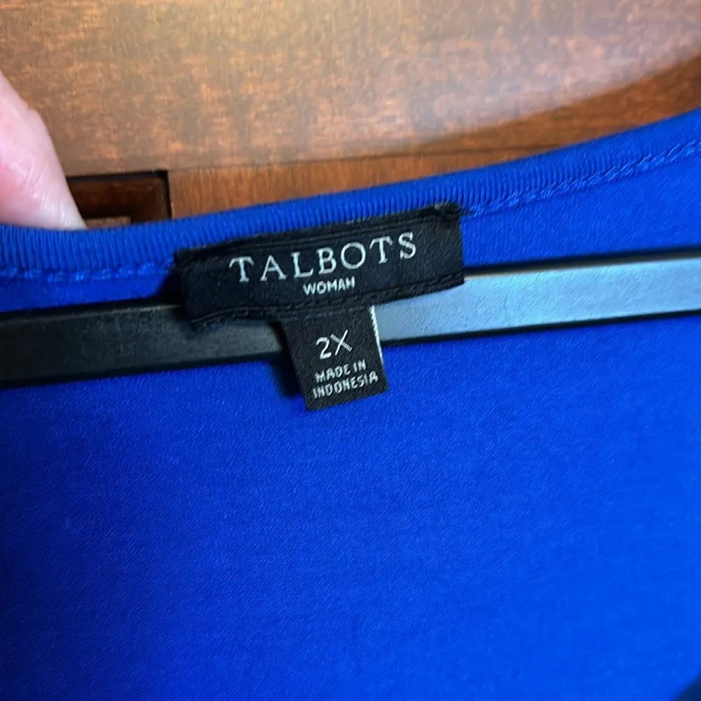 Talbots royal blue stretchy dress size 2X - Image 4