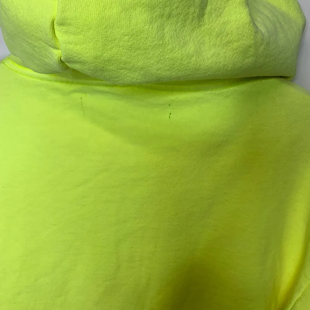 Club Fantasy Neon Yellow Starlight Heavy Cotton Hoodie Large - Image 6