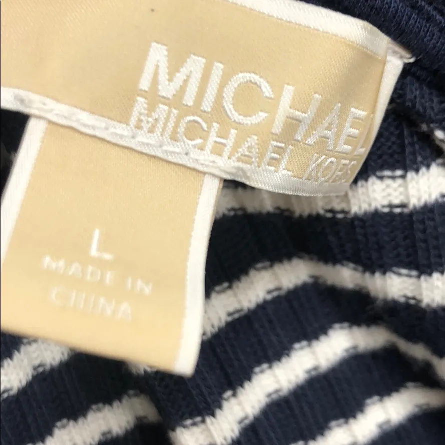 New Michael Kors ribbed knit top navy blue - Image 8