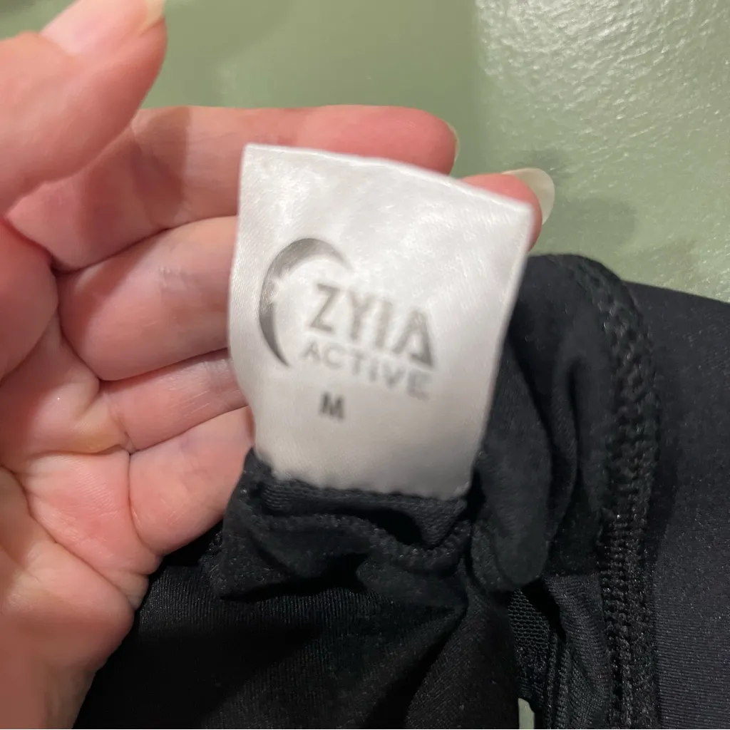 Ziya Active One More Rep Black Adjustable Mesh Bra Size Medium - Image 7