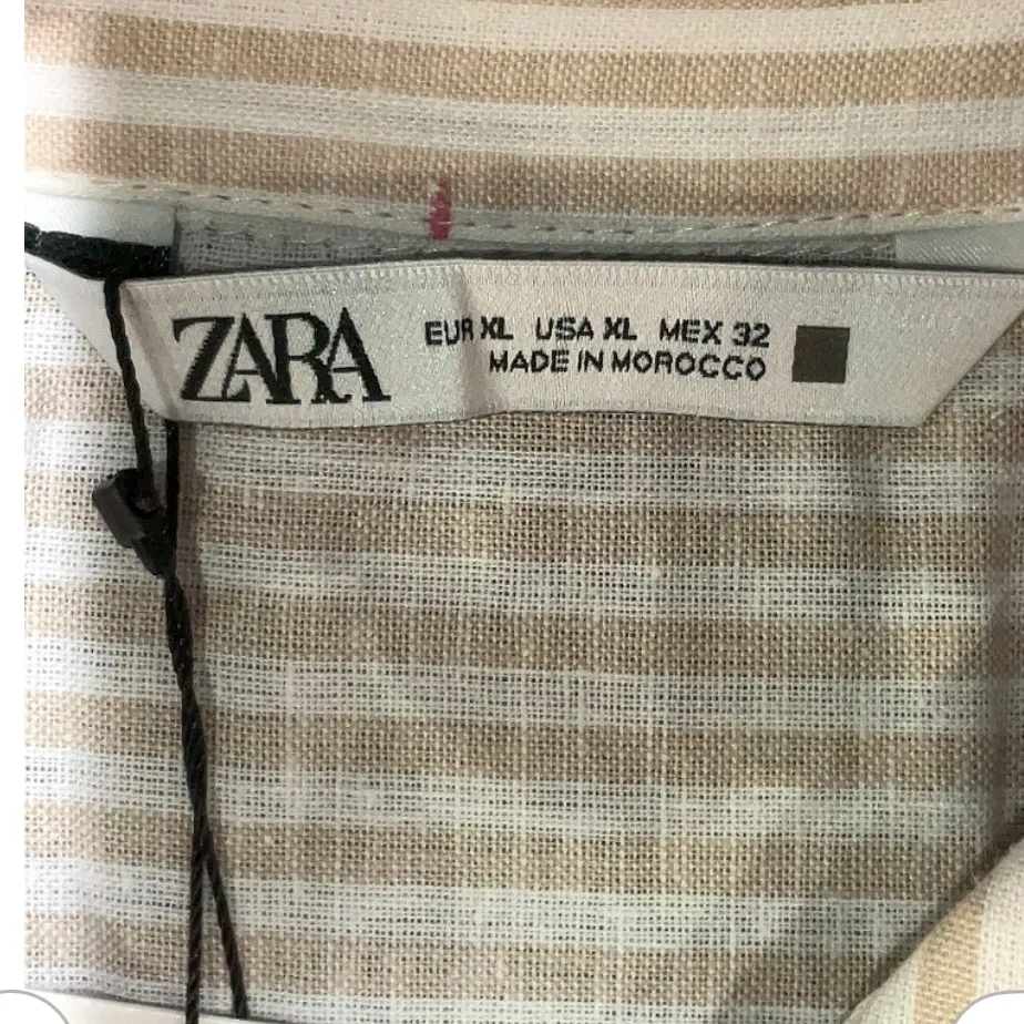 ZARA  Cream Striped Button-Down Shirt - Image 4