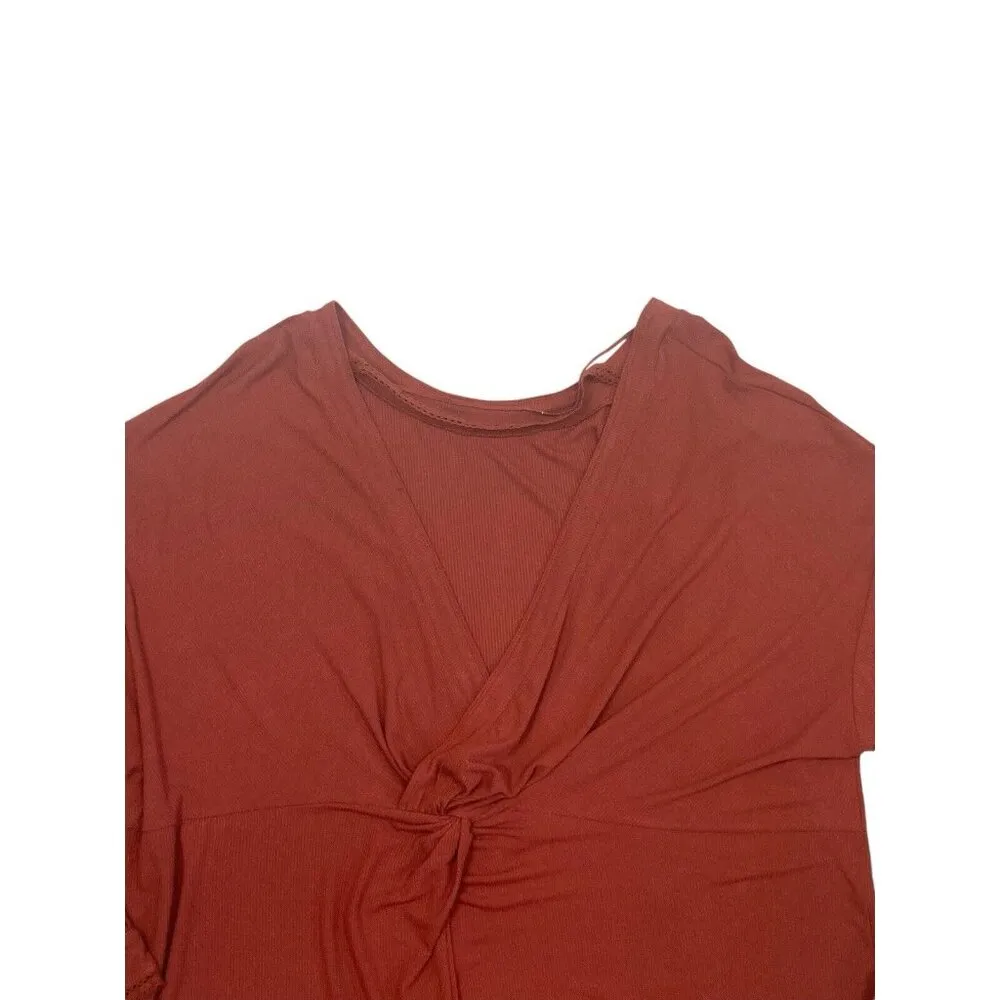 Free People Top Womens Size L Brown Boho Flowy Romantic Whimsical Festival Beach - Image 7