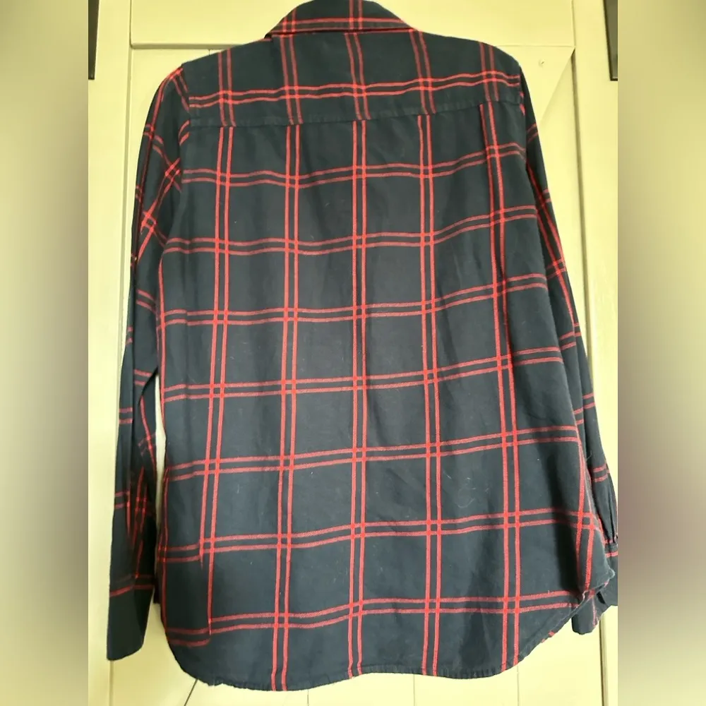 GAP Navy and Red Plaid Shirt - Image 2