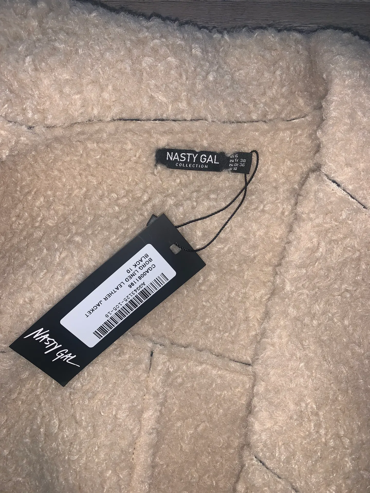 Nasty Gal Leather Fur Jacket - Image 5