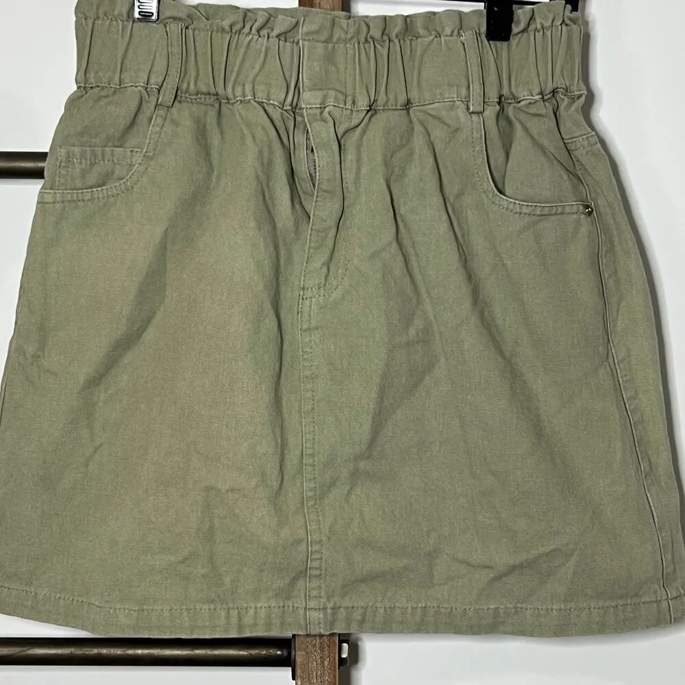 Vici Paper Bag‎ Green Mini Skirt Size Medium - Image 2