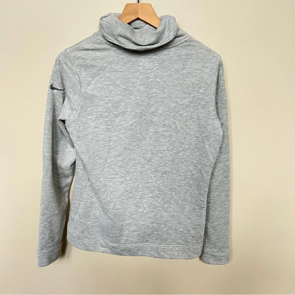Nike Dry Cowl Funnel Neck Pullover Top Heather Gray Medium - Image 9