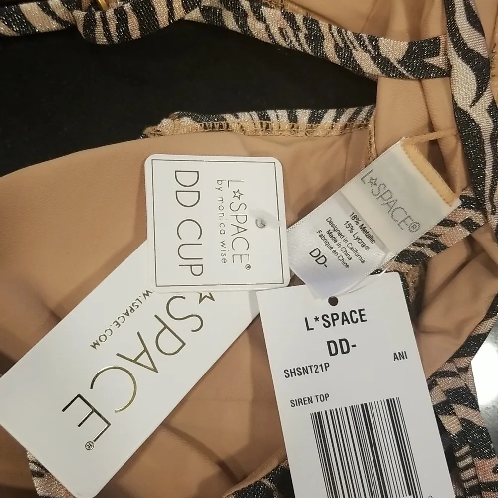 💕L*SPACE💕 Animal Instinct Bikini Set (Siren Top + Cabana Bottom) DD-/XL NWT - Image 9