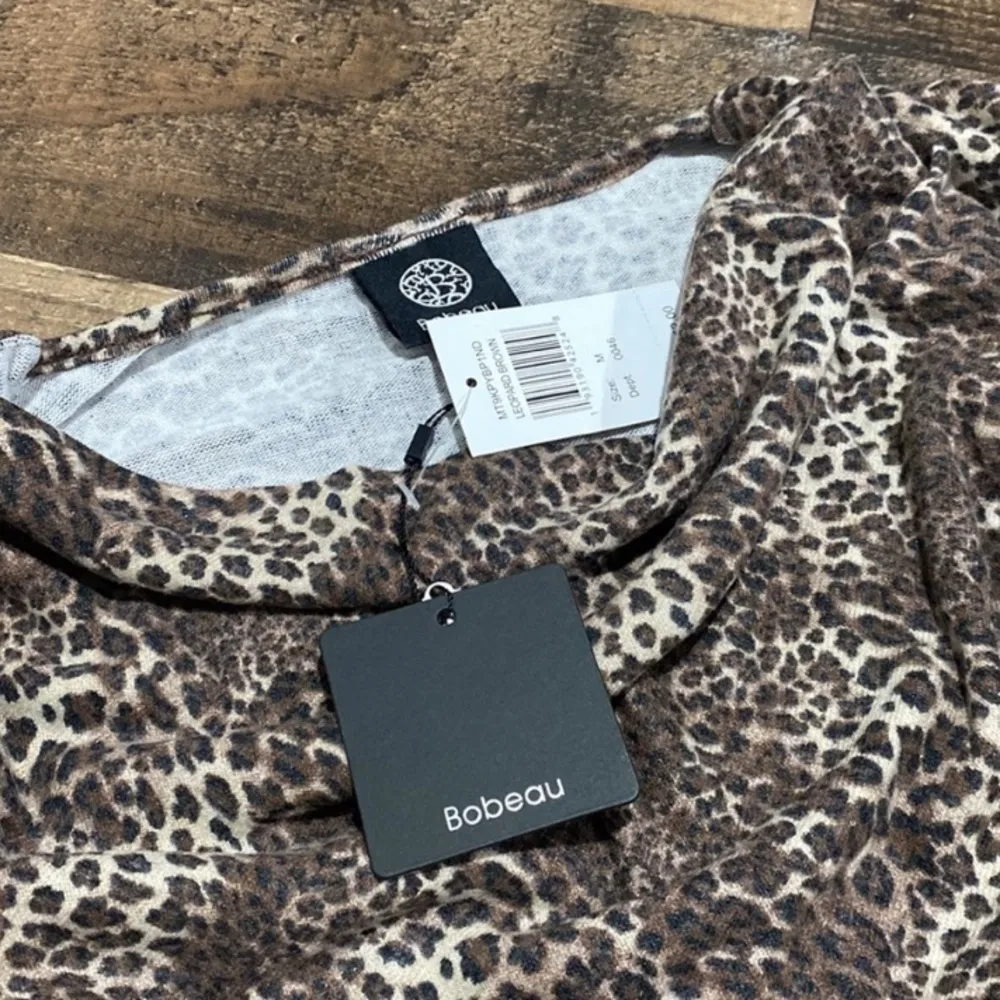 Bobeau leopard‎ poncho large NWT  NEW - Image 4