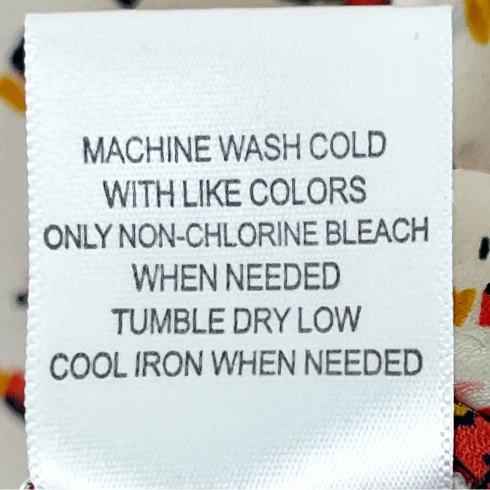 MODCLOTH A Grace Of One’s Own Cream Chiffon Mock Neck Ruffle Sleeves Top Large - Image 5