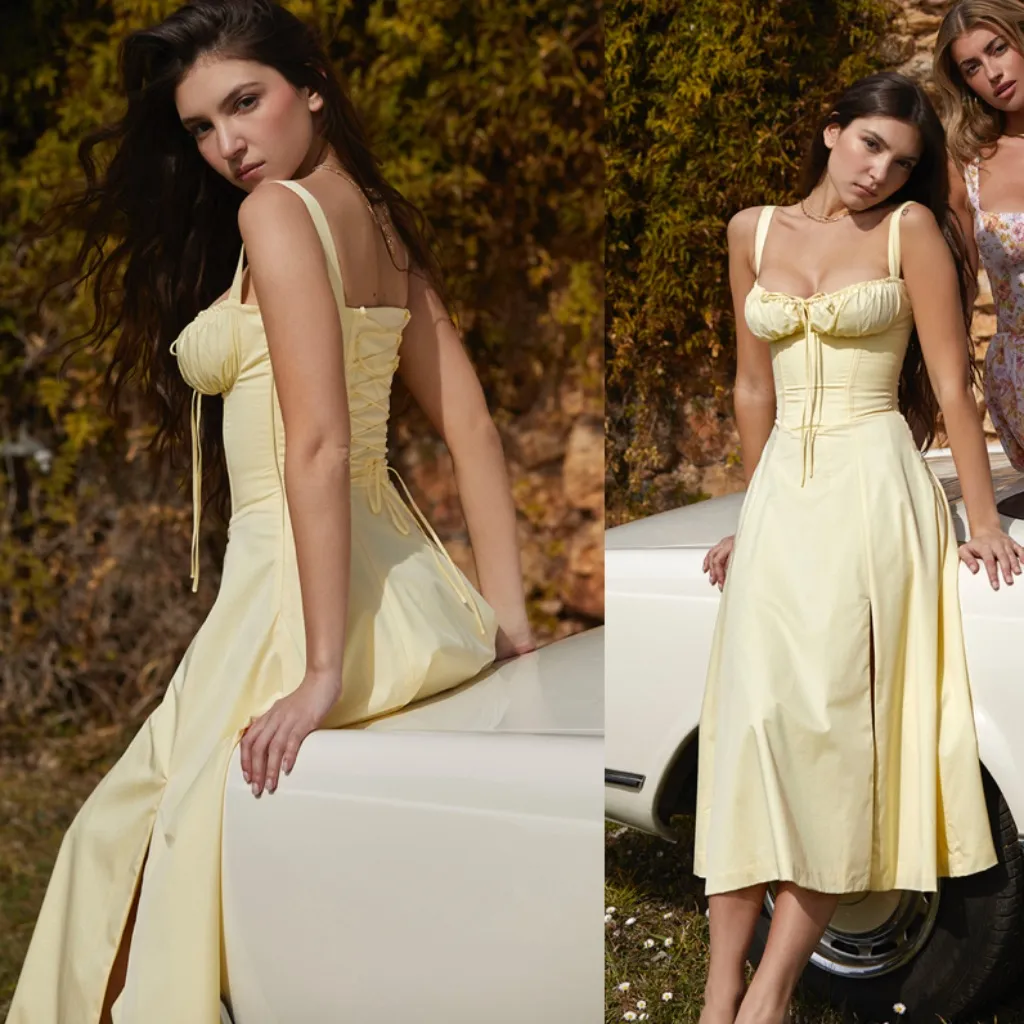 HOUSE OF CB size M PLUS CUP  'Carmen' Buttercup‎ Bustier Sundress yellow NWOT - Image 16