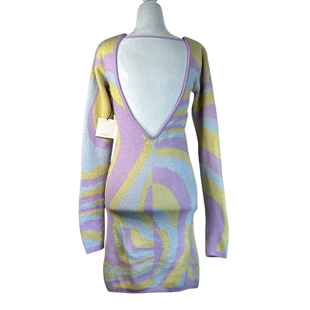 superdown Kia Low Back Dress in Multicolor Medium New Womens Knit Mini - Image 6