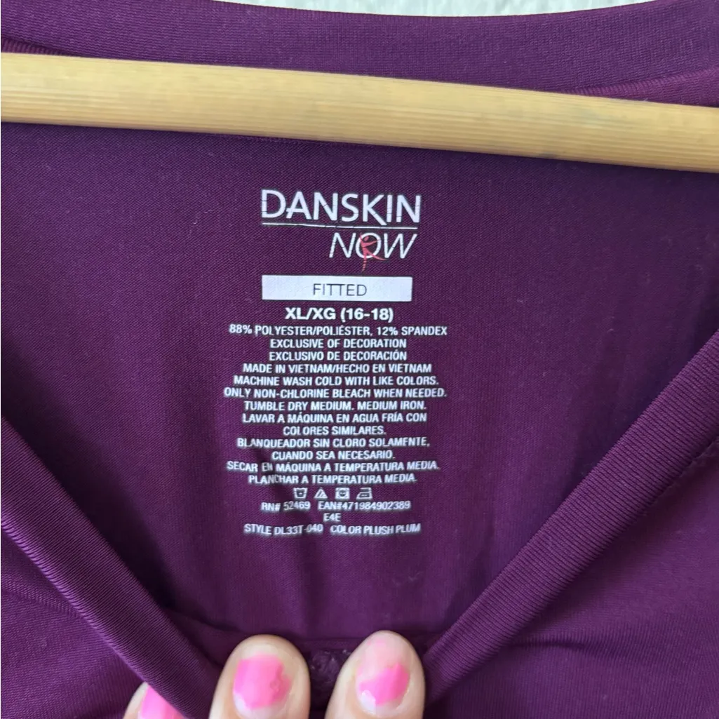 Danskin Fitted Purple Long Sleeve Tee - Image 5