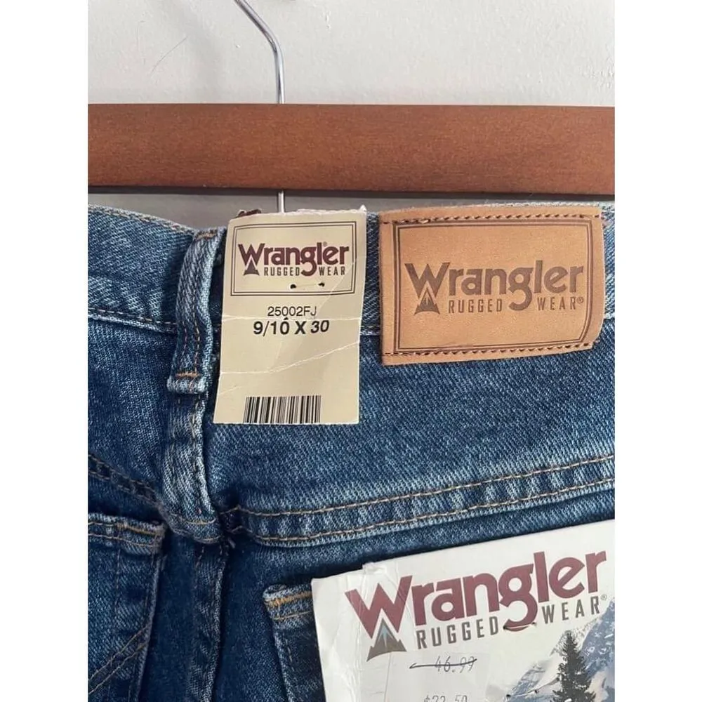NWT Vintage Wrangler Relaxed Fit Mom Jeans Size 9/10 Blue Green Fleece Lined NEW - Image 8