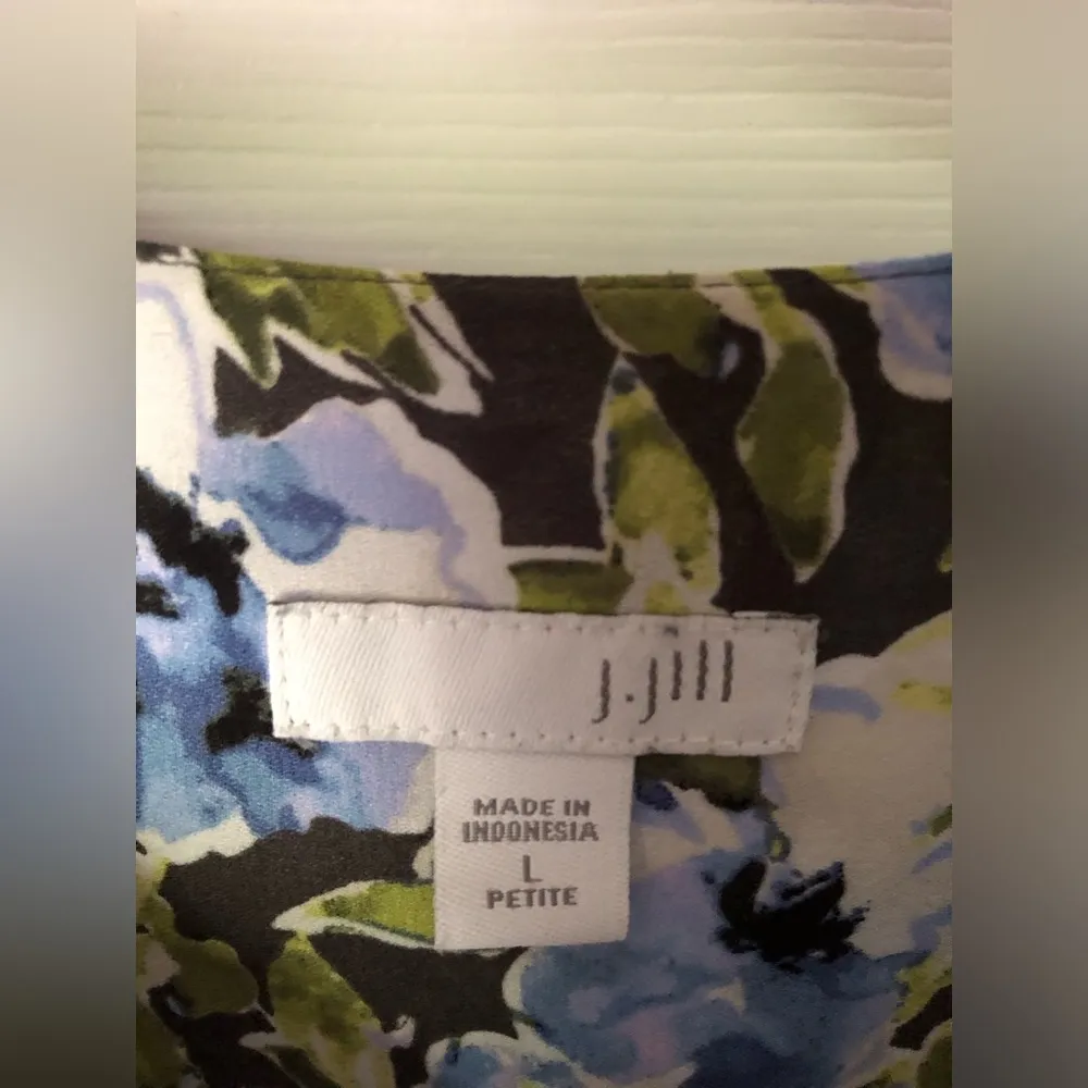 J. Jill Granite Water Floral Bloom Accordion Pleated Dress Knee Length Size L Size L - Image 5