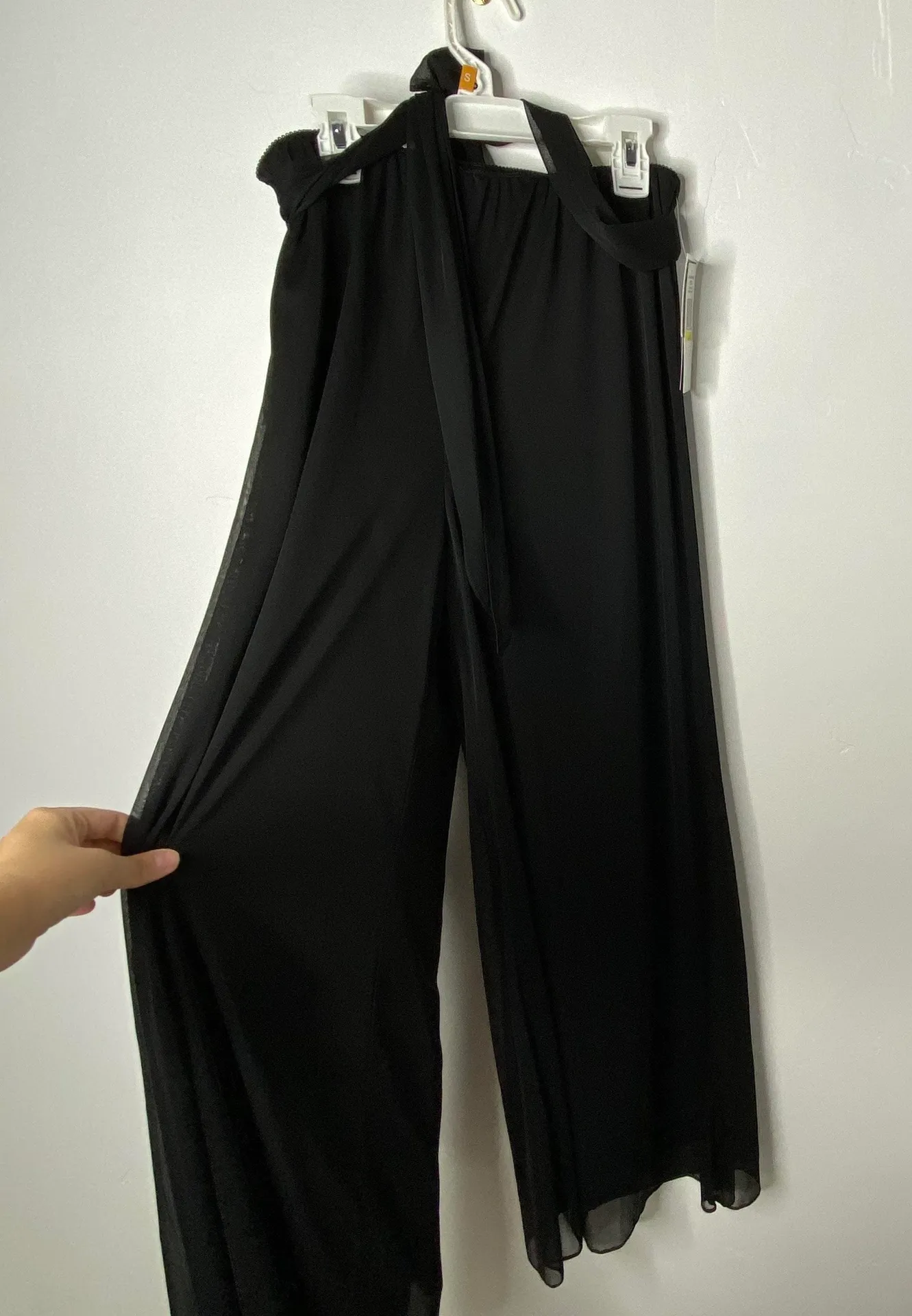 Alex evening’s Black sheer overlay occasion pant - Image 5