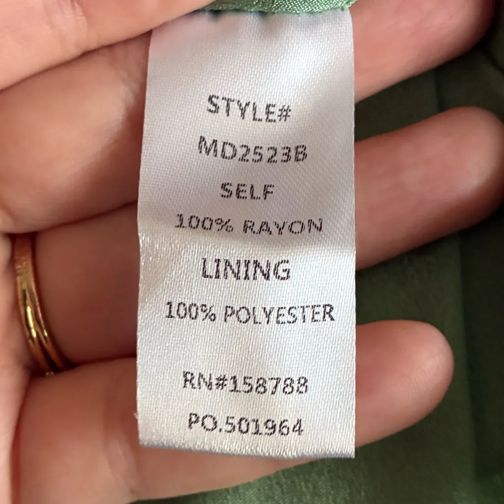 MABLE Green & Cream Floral Cutout Mini Dress L Size L - Image 14