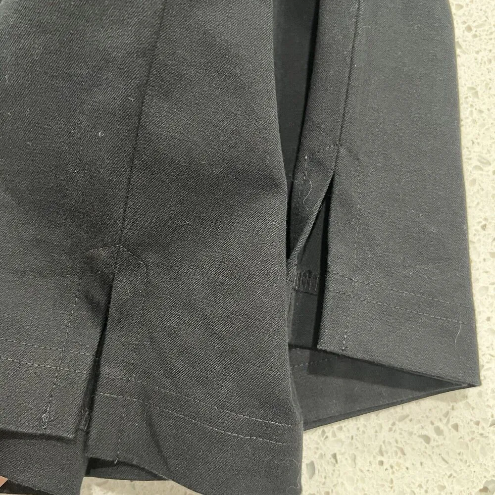 Eileen Fisher Size L Pants Slim Knit Crop Pants Black Stretch Side Zip Capsule - Image 4