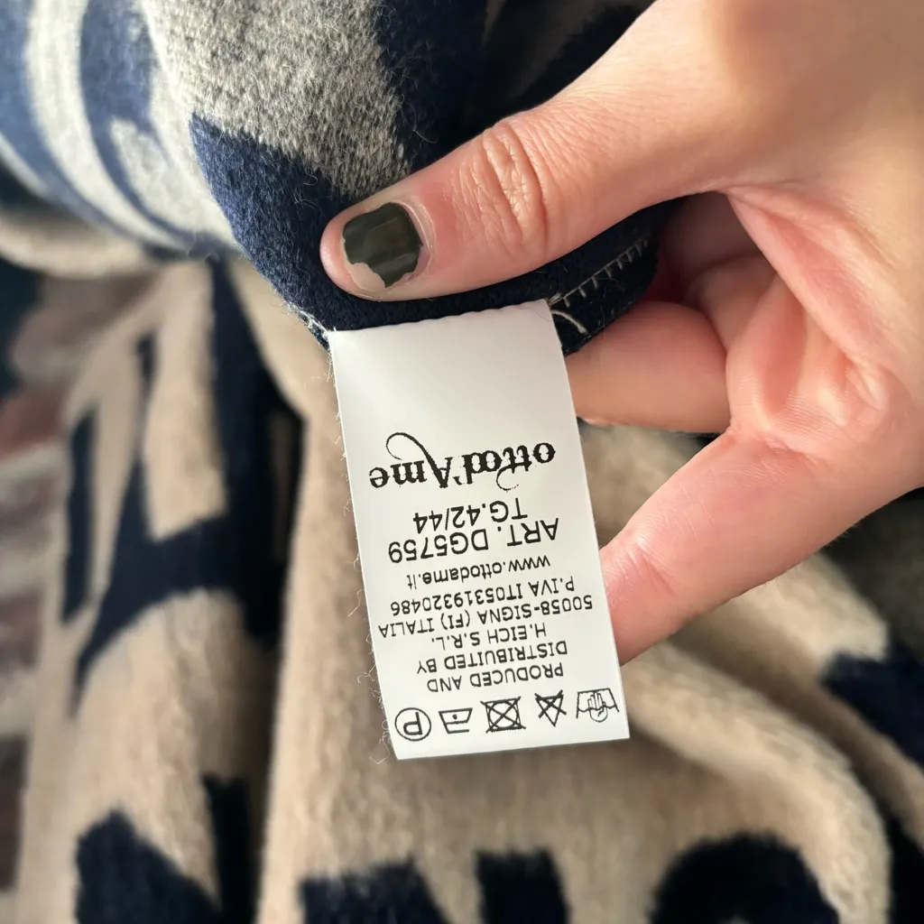 Ottod’Ame Tan Wool Blend Longline Open Sweater Coat - Image 7