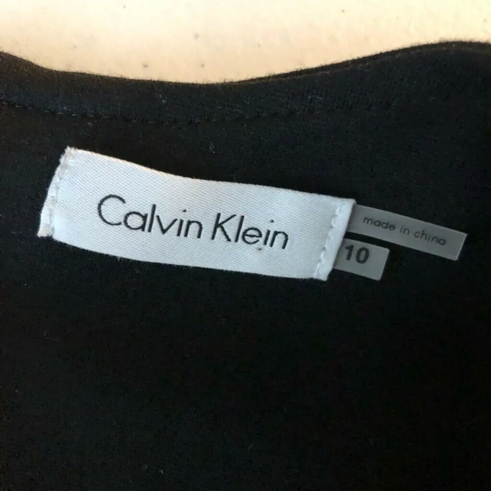 Calvin Klein Womens Sheath Dress Black Stretch 10 - Image 7