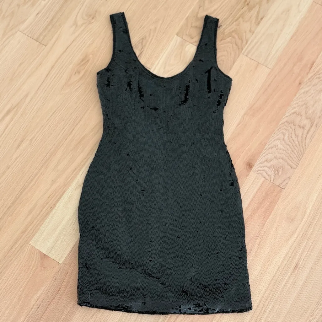 🖤 Laurence Kazar New York Vintage Sequin Silk Dress (Petite Small) - Image 2