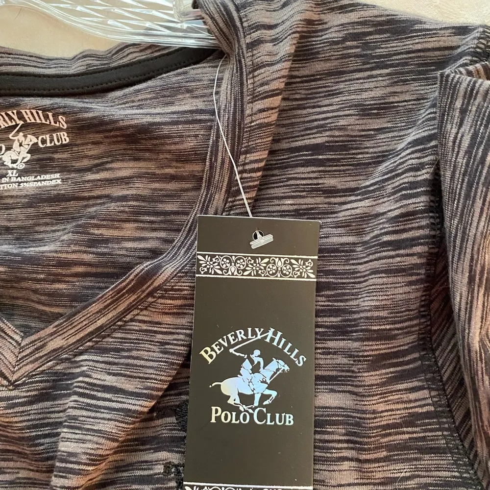 Beverly Hills polo Club Gray Black Athletic Shirt XL NWT - Image 5