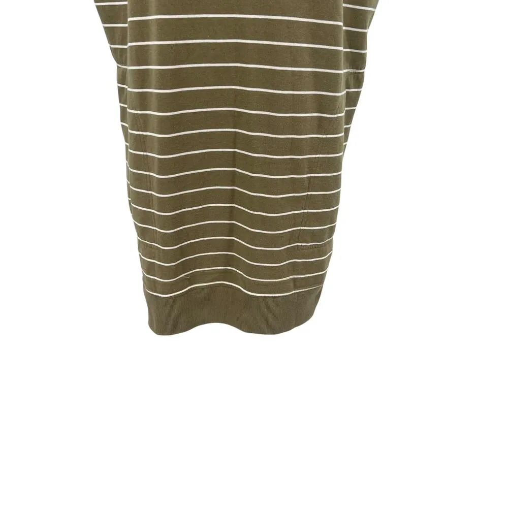 Anthropologie Daily Practice Tee Dress Striped Light Fleece Green‎ Size Large - Image 6