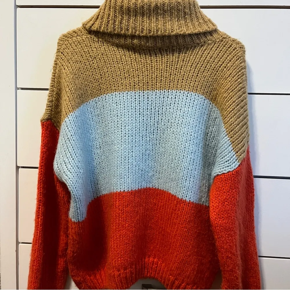 Woven Heart  Chunky Knit Turtleneck Sweater - Image 3